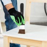 5 Pcs Wide Flat Paint Brushes, Art Brushes for Acrylic Painting Soft Painting Brushes Assorted Sized Craft Brushes Nylon Chip Brushes Artist Varnish Brush Art Paintbrush Sets for Oil Canvas Gesso