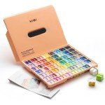 HIMI Twin Cup Jelly Gouache Paint Set, 112 Colors 12g, Jelly Cup Design, Gouache Paint Non Toxic for Canvas and Paper, Art Supplies for Professionals and Beginner (Peach Fuzz)