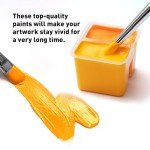 HIMI Twin Cup Jelly Gouache Paint Set, 112 Colors 12g, Jelly Cup Design, Gouache Paint Non Toxic for Canvas and Paper, Art Supplies for Professionals and Beginner (Peach Fuzz)