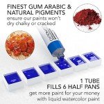 CHROMATEK Watercolor Paint Set - 48 Piece Kit for Adults, Beginners & Professional Artists - 48 x 12ml Liquid Water Color Tubes - Richly Pigmented Vibrant Colors - Art Supplies