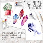 CHROMATEK Watercolor Paint Set - 48 Piece Kit for Adults, Beginners & Professional Artists - 48 x 12ml Liquid Water Color Tubes - Richly Pigmented Vibrant Colors - Art Supplies