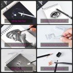 HIFORNY 58 PCS Drawing Kit Sketching Pencil Set,Sketch Pencils Art Supplies with 3-Color Sketchbook,Graphite,Charcoal,Blending Tools,Drawing Pencils for Adults Artists