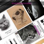 HIFORNY 58 PCS Drawing Kit Sketching Pencil Set,Sketch Pencils Art Supplies with 3-Color Sketchbook,Graphite,Charcoal,Blending Tools,Drawing Pencils for Adults Artists