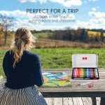 25 Colors Water Soluble Pastels, Watercolor Pastels Set for Beginners and Hobbyists, Includes Sharpener, Palette & Brush for Vibrant Art Creations (Classic)