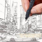 EYEYE Micro Fineliner Pens, Black Drawing Art Pens,12 Archival Pen Waterproof Ink Set Artist Supplies Archival Inking Markers Sketch Outline Pen, Precision Drawing and Sketching Kit