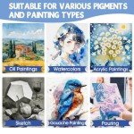 FUMILE 11x14 Canvas for Painting Stretched, 8 Pack White Blank Canvas 11x14, 5/8 in Profile Wood Frame, Primed, Cotton. Paint Canvases for Oil & Acrylic Paint