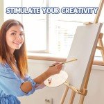 FUMILE 11x14 Canvas for Painting Stretched, 8 Pack White Blank Canvas 11x14, 5/8 in Profile Wood Frame, Primed, Cotton. Paint Canvases for Oil & Acrylic Paint