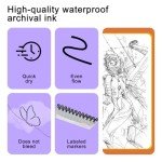 EYEYE Micro Fineliner Pens, Black Drawing Art Pens,12 Archival Pen Waterproof Ink Set Artist Supplies Archival Inking Markers Sketch Outline Pen, Precision Drawing and Sketching Kit