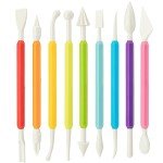 UUSYCUN 9PCS Clay Tools for Kids & Adult, UUSYCUN Plastic Air Dry Clay Tool Kit, Double-Head Sculpting Tools for Pottery, Polymer, Air Dry Clay, Modeling, Shaping, Cake Decoration
