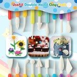 UUSYCUN 9PCS Clay Tools for Kids & Adult, UUSYCUN Plastic Air Dry Clay Tool Kit, Double-Head Sculpting Tools for Pottery, Polymer, Air Dry Clay, Modeling, Shaping, Cake Decoration