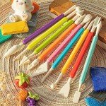 UUSYCUN 9PCS Clay Tools for Kids & Adult, UUSYCUN Plastic Air Dry Clay Tool Kit, Double-Head Sculpting Tools for Pottery, Polymer, Air Dry Clay, Modeling, Shaping, Cake Decoration