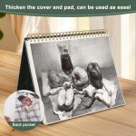 Ddaowanx 9" x 12" Sketch Book, 100 Sheets Spiral Bound Art Sketchbook with Pockets, (68lb/100gsm) Acid Free Artist Drawing Pad Paper Painting Sketching Pad,Gifts for Kids Adults Beginners