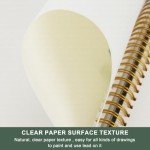 Ddaowanx 9" x 12" Sketch Book, 100 Sheets Spiral Bound Art Sketchbook with Pockets, (68lb/100gsm) Acid Free Artist Drawing Pad Paper Painting Sketching Pad,Gifts for Kids Adults Beginners