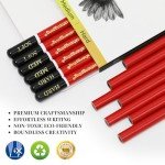 Daerthotk Charcoal Pencils Drawing Set, 12 Pieces Soft, Medium and Hard Black Sketch Charcoal Pencils for Drawing, Sketching, Shading, Blending, Artist Pencils for Beginners & Pro Artists