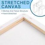 ESRICH Stretched Canvas for Painting, 2 Pack 9x12 Inch Canvas Value Pack,Primed Acid-Free Cotton Blank Canvases, Painting Canvas for Oil & Acrylic Paint.