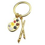 yaozeio Art Painter Palette Brush Keychain Art Teacher Gifts from Student Gifts for Artists Who Draw Artist Paint Palette Keychain