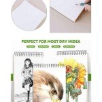 RGBMIX 9"x12" Sketch Book, 1 Pack 100 Sheets Spiral Bound Art Sketchbook, Premium Sketch Paper, Acid Free (68lb/100gsm) Art Sketchbook Artistic Drawing Painting Writing Paper Pad