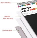 RGBMIX 9"x12" Sketch Book, 1 Pack 100 Sheets Spiral Bound Art Sketchbook, Premium Sketch Paper, Acid Free (68lb/100gsm) Art Sketchbook Artistic Drawing Painting Writing Paper Pad
