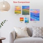 BAKEYBA Canvas Boards for Painting 20 Pack, 4 of Each 4x4, 5x7, 8x10, 9x12,11x14 Primed White Art Canvas Panels for Acrylic, Oil Paint, Watercolor