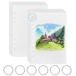 50 Sheets Cotton Watercolor Paper, A5 Cold Pressed/140lb (300gsm) 100% Cotton 6 Hole-Punched Water Color Paper Bulk Acid Free Art Paper for Artists Adults Students Drawing Supplies