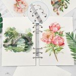 50 Sheets Cotton Watercolor Paper, A5 Cold Pressed/140lb (300gsm) 100% Cotton 6 Hole-Punched Water Color Paper Bulk Acid Free Art Paper for Artists Adults Students Drawing Supplies