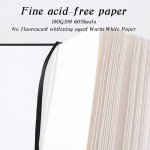 Mix Media Pad,3.5"x5.5" Small Hardcover Leather Art Sketchbook,60 Sheets(112lb/180gsm) Heavyweight Acid Free Artistic Painting Drawing Sketching Paper, Handy Pocket Journal Sketchbook.Black