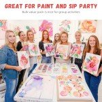 Simetufy 48 Pack 8 x 10 inch Canvas Boards for Painting Canvas Panels - Gesso Primed Acid-Free 100% Cotton for Acrylics Oil Watercolor Tempera Paints