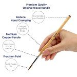 Grabie Paint Brush Set, 11 Pcs Miniature Brushes for Fine Detailing & Art Painting - Acrylic, Watercolor, Oil, Models and Gouache