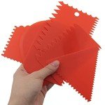 LRONG 6PCS Pottery Tools Plastic Clay Scraper Set Scraping Handle Carved Soft Clay Sculpture Knife Industrial Clay Scraper Sculpture Tool