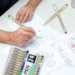 CHARSOCO 01 Micro Pen, Fine Point Pen with 24 Colors, Waterproof Archival Ink, 0.25mm Fineliner Ink Pens for Artist Illustration, Sketching, Anime, Manga, Technical Drawing and Scrapbooking