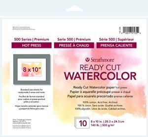 Strathmore Watercolor Paper Pack 8"X10"-10 Sheets -140308