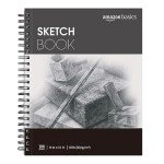 Amazon Basics Sketch Pad for Artists, 67 lb. / 100 gsm, 100 Sheets, 9"x12", White