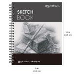 Amazon Basics Sketch Pad for Artists, 67 lb. / 100 gsm, 100 Sheets, 9"x12", White
