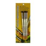 Creative Mark Pastel Smoothies - Paintbrush for Pastel Blending Bristle & Nylon Hair for Blending on Rough Surfaces Short Handle Lacquered Wood Handles - [Soft | Set of 3] White