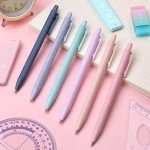 Four Candies Cute Mechanical Pencil Set, 6PCS Pastel Mechanical Pencils 0.5 mm & 0.7mm & 0.9mm with 360PCS Leads, 3PCS Erasers and 9PCS Eraser Refills, Aesthetic Pencils for Girls Writing, Art Drawing