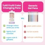 Ooly Scented Tutti Fruitti Color Changing Gel Pens Set of 6-1.00mm NIB, Color Changing as you Write, Pens for Kids, Adults, Art and Stationery Supplies