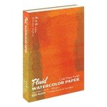 Fluid Watercolor Paper Block, 4 x 6 inches, 15 Sheets, 140 lb (300 GSM) Cold Press Pad for Artist Painting and Wet Media