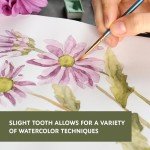 Fluid Watercolor Paper Block, 4 x 6 inches, 15 Sheets, 140 lb (300 GSM) Cold Press Pad for Artist Painting and Wet Media