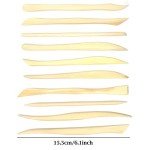 Honbay 10-Piece Double Ended Wooden Mini Modeling Tools Clay Sculpture Tools for Cutting, Carving and Smoothing