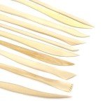 Honbay 10-Piece Double Ended Wooden Mini Modeling Tools Clay Sculpture Tools for Cutting, Carving and Smoothing