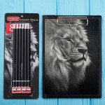 PANDAFLY Eraser Pencil Set, 6pc Eraser Pencils and 2pc Sharpener, Erasing Small Details or add Highlights for Sketching, Charcoal Drawings. Art Eraser Pencils for Artists & Beginners