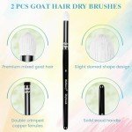 12pc Miniature Paint Brushes Set - 10 Fine Detail Brushes & 2 Dry Brushes for Acrylics, Watercolor, Figurines Model Painting, Face Painting & Piant by Number Kit for Adults | Ergonomic Wooden Handles