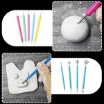 EIGTWEN 100ml Air Dry Clay Glaze and 29pcs Clay tools kit, Gloss Clay Varnish Protects Clay from Surface Wear, Pottery Tools Can be Used for Stippling, Carving, Molding, and Shaping Clay Crafts(Gloss)