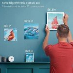 ARTEZA Canvas Boards for Painting, 6 x 6, 8 x 8, 10 x 10, 12 x 12 Inches, Multipack of 28, Blank White Canvas for Acrylic, Oil and Gouache Painting