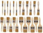 Pro Grade - Chip Brush – Paint Brush Set – 24 Pack - Natural China Bristle Paintbrush Set for Art, Craft, Epoxy, Varnish, Resin, Stain, Glue, Gesso, Primer, Acrylic and Oil Paint
