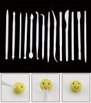 yueton 14pcs Set Plastic Crafts Clay Modeling Tool for Shaping and Sculpting (White)