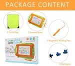 Wellchild Magnetic Drawing Board for Toddlers,Travel Size Toddlers Toys A Etch Toddler Sketch Colorful Erasable with One Carry Bag Magnet Pen and Three Stampers