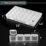 Mr. Pen-28 Grids, 2 Pack, Bead Storage Containers with 160pcs Label Stickers, Diamond Art, Bead Box, Diamond Painting Organizer