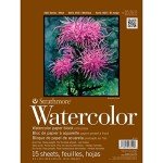 Strathmore 400 Series Watercolor Block, Cold Press, 9"x12" Bound (4 Sides), 15 Sheets/Block, White
