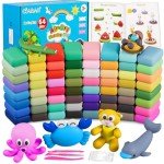 CiaraQ Modeling Clay Kit - 64 Colors Air Dry Clay with Sculpting Tools, Ideal for Crafting, DIY Projects. Easter/Halloween/Christmas Gifts.